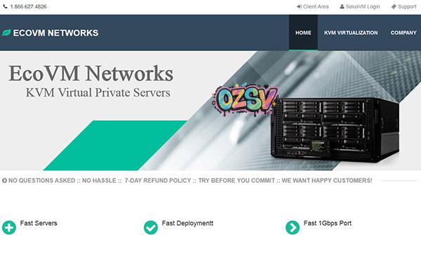 ecovm-$3.5/KVM/512m内存/5gSSD/500g流量/G口-欧站网