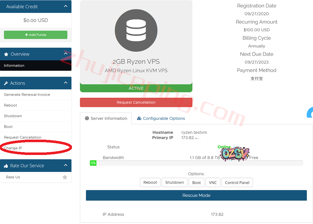 #消息# RackNerd后台新增用户自主一键切换IPv4功能-欧站网