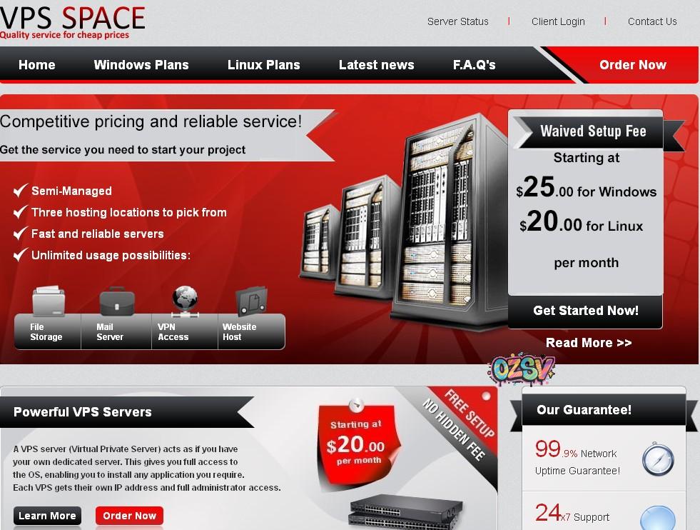 vpsspace vpsspace-1g内存/70g硬盘/G口/windows/月付10美元