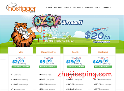 hostigger：土耳其VPS，不限流量，支持windows，低至$20/年，2G内存/1核/20gSSD-欧站网