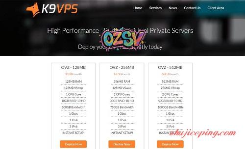 k9vps-年付5.94美元/128M内存/10g硬盘/500g流量/洛杉矶-欧站网
