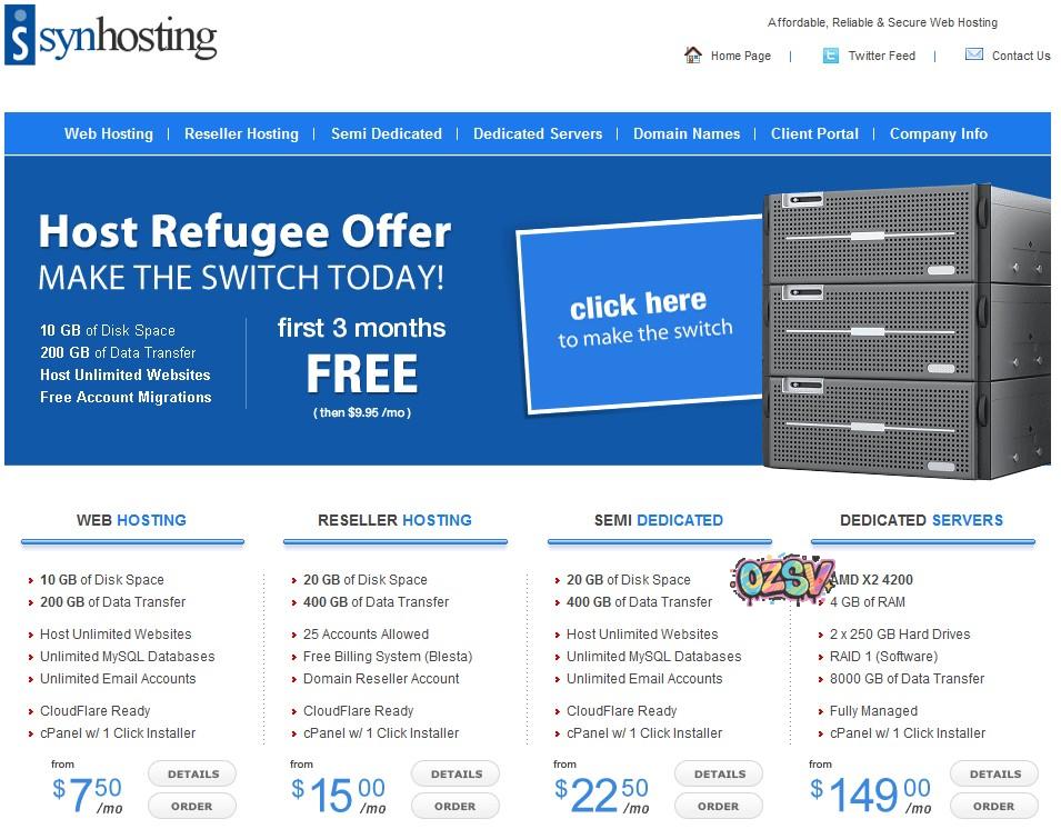 synhosting synhosting商业主机免费半年