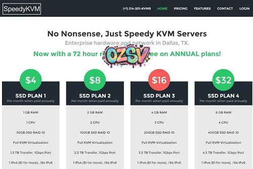 speedykvm-全场8折/KVM/$36年付/1g内存/50gSSD/1.5T流量/Windows-欧站网