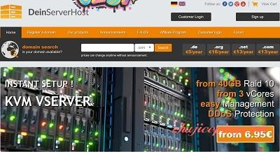 deinserverhost-$5.9/4g内存/4核/50gSSD/1T流量/德国VPS-欧站网