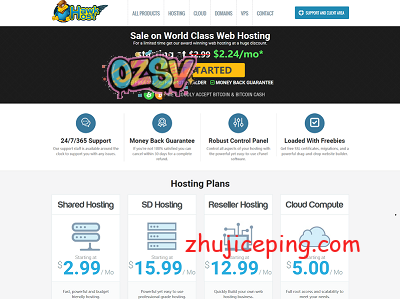 #黑5# hawkhost：香港、新加坡、美国等7机房，虚拟主机3折（$21/2年），分销主机5折，VPS高配版7折-欧站网
