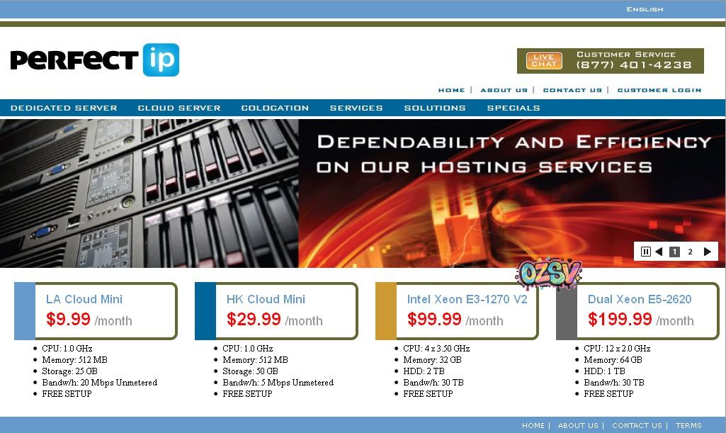 perfectip perfectip 39.99美元服务器/E5520/12G内存/500G硬盘/100M不限量