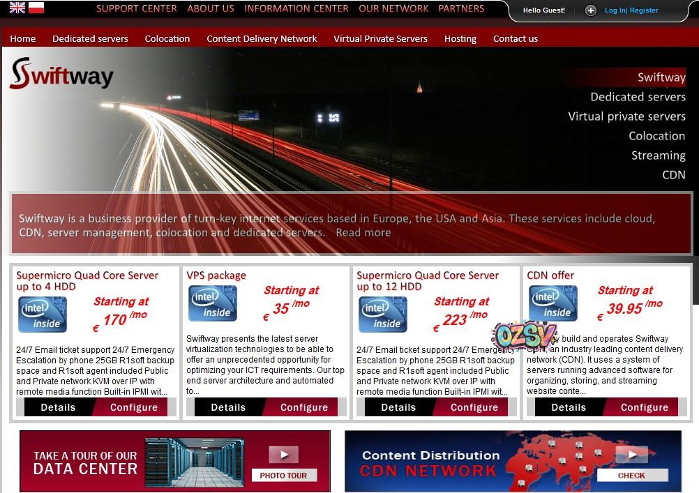 swiftway Swiftway-1g内存KVM/500g硬盘/5T流量/芝加哥/荷兰/月付5美元