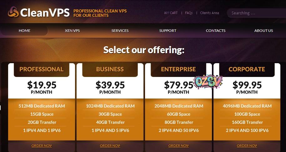 cleanvps cleanvps4周年XEN4折优惠中