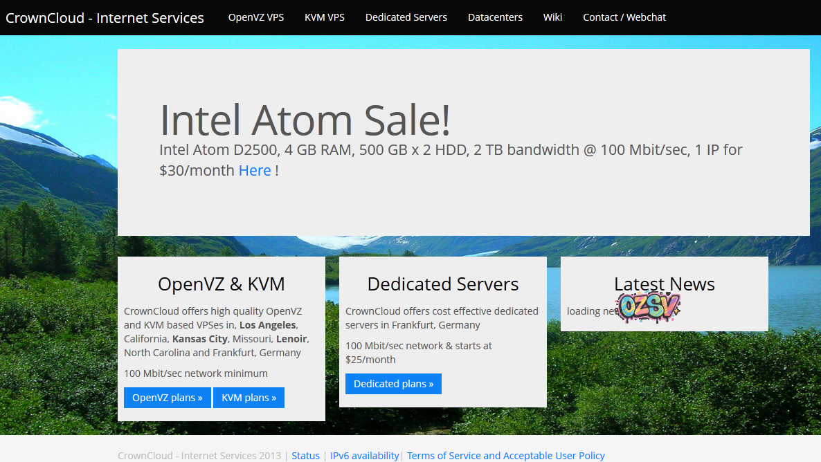crowncloud CrownCloud-1g内存/月付7美元