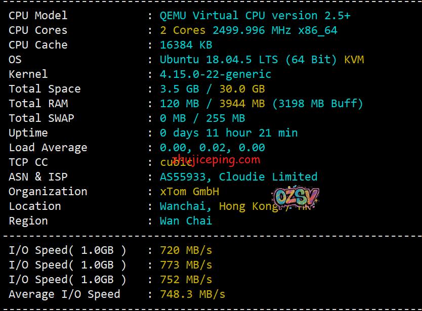 简单测评hostkvm香港VPS之Global KVM(云地国际)系列，貌似CN2混BGP-欧站网