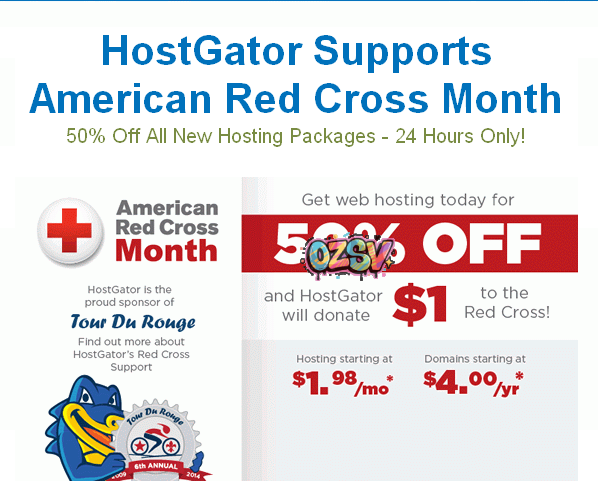 预告:hostgator-主机5折/域名只要4美元-欧站网