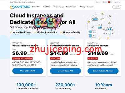 contabo：新增Object Storage(对象)，单个250G~25T，8折优惠中，低至$2.49，不限流量-欧站网