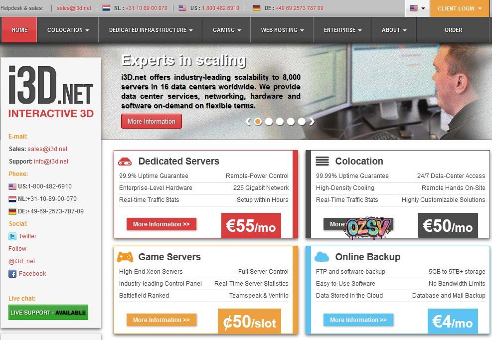 i3d i3d-E3 1230/8G内存/1T硬盘/20T流量/G口/月付52.94美元