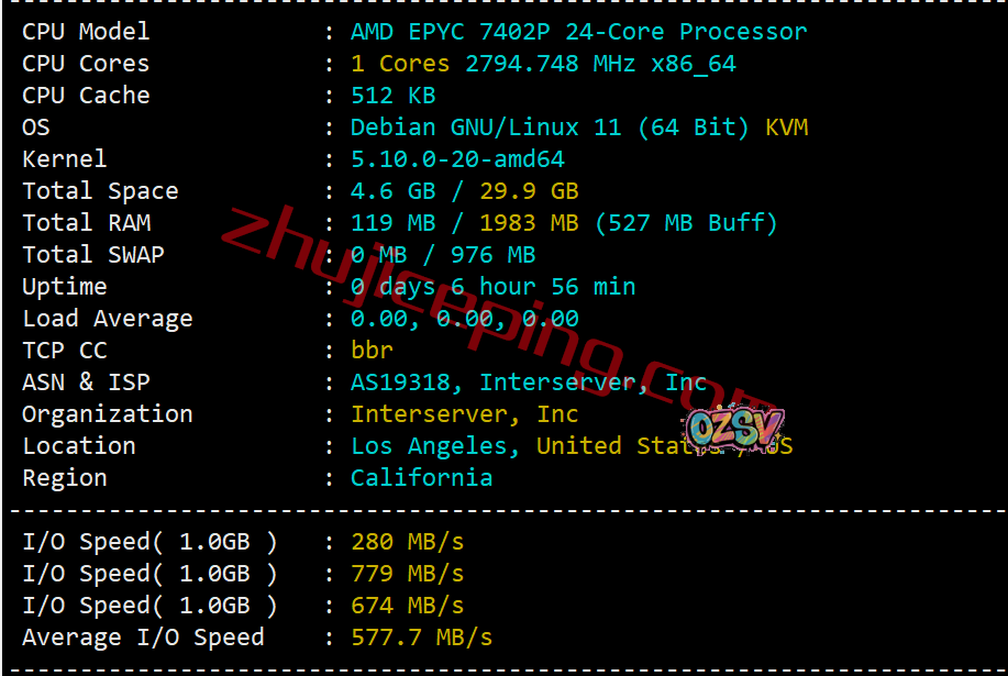 interserver怎么样？简单测评下洛杉矶数据中心的VPS-欧站网