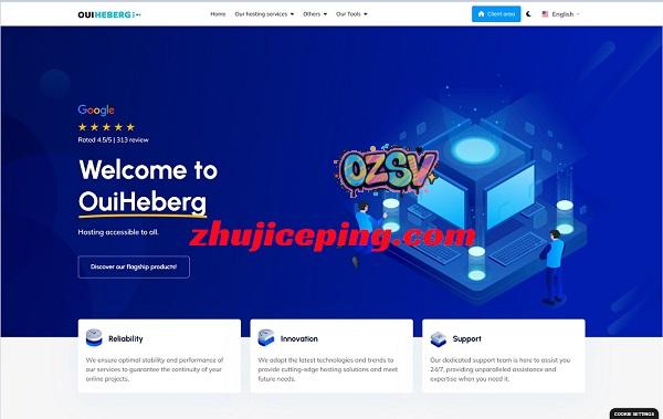 ouiheberg提供新泽西VPS低至€10/年，1G内存/1核/20T流量/1Gbps带宽-欧站网