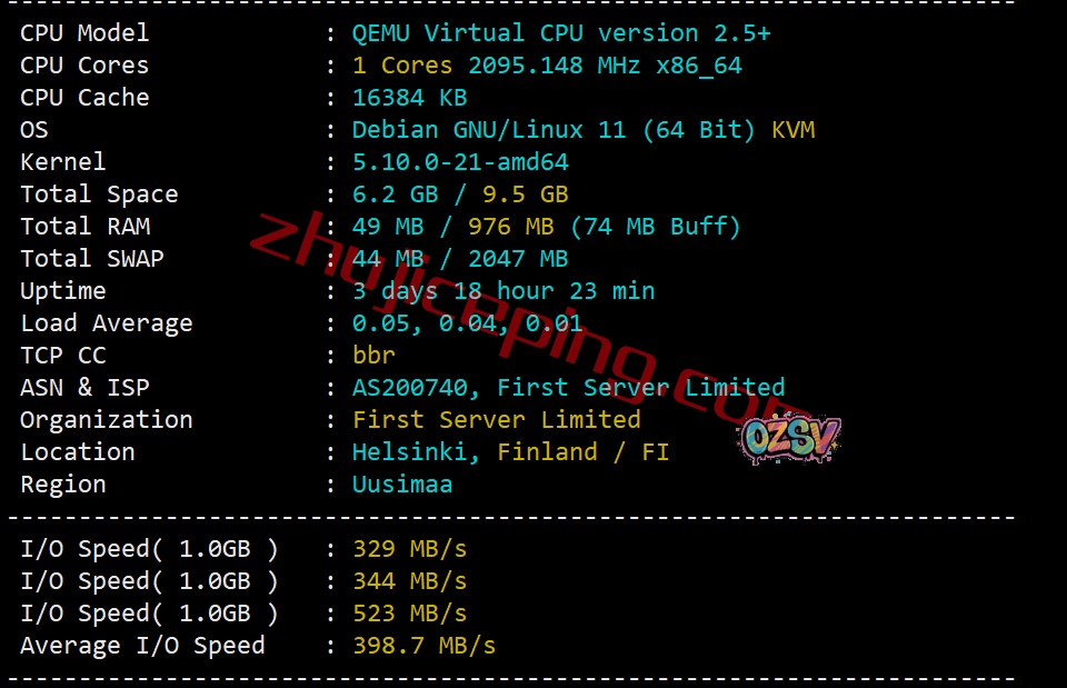 fbfi1 firstbyte怎么样?简单测评芬兰数据中心的vps