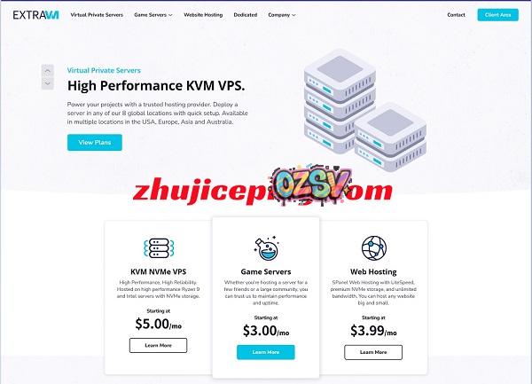 extravm美国VPS低至$3.5/月，2G内存/1核(Ryzen)/30gNVMe/5T流量/100G防御-欧站网