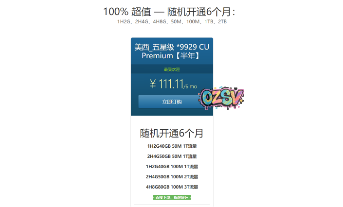 极光KVM—双十一特别活动,VPS盲盒/111元抽半年高配服务器-欧站网