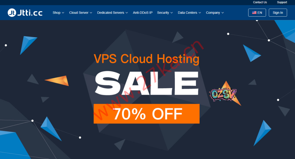 Jtti：香港CN2 VPS云主机，2H2G低至$6.46/月，KVM虚拟/SSD存储/按年付款可享受70% off！-欧站网