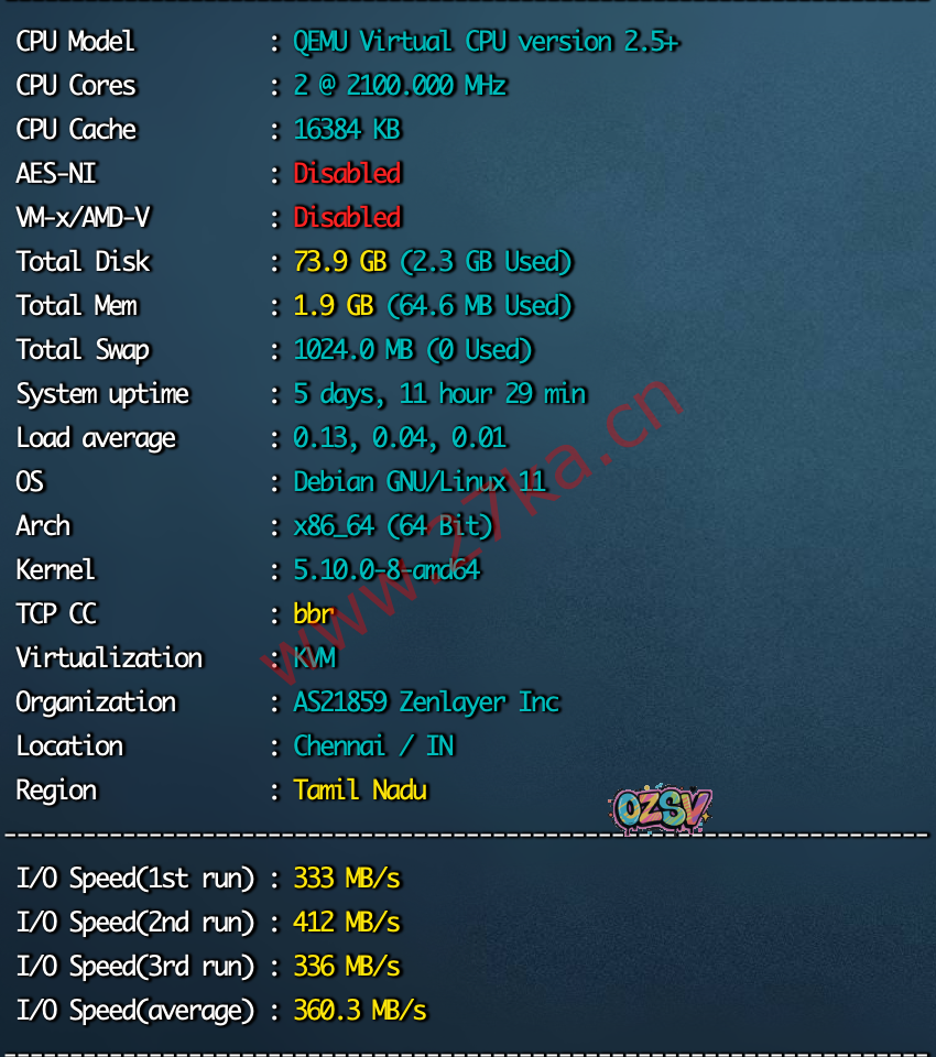 Arkecx印度金奈机房的VPS简单测评,低至$6/月(1Gbps大带宽、全球24个机房可选)-欧站网