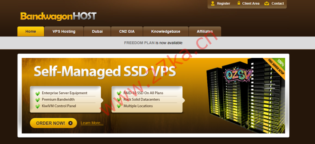 搬瓦工:新上FreedomPlan多款产品,免费换IP套餐,美国洛杉矶CN2 GIA(DC6)/日本软银特价$46.5/年起-欧站网