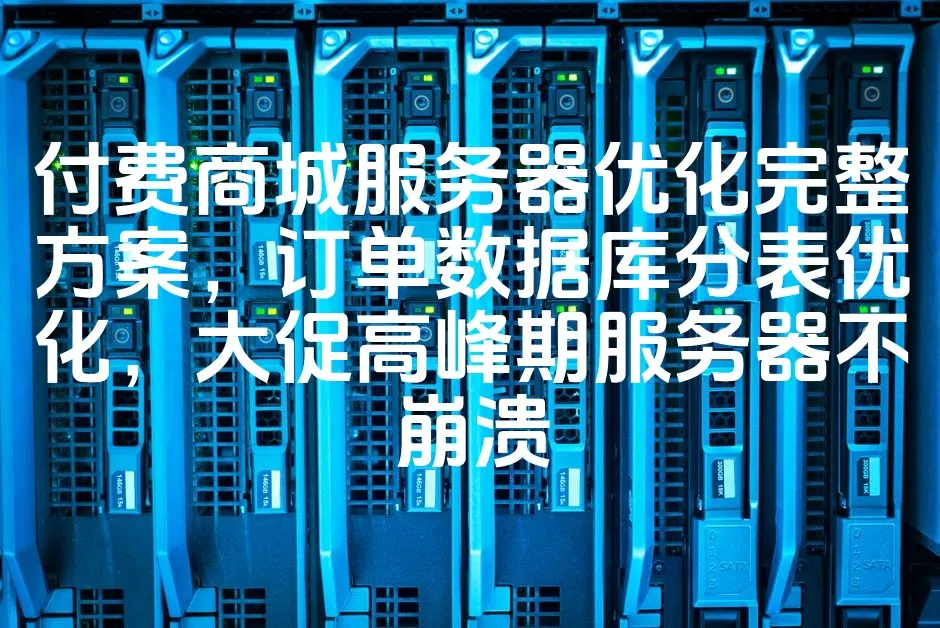 付费商城服务器优化完整方案，订单数据库分表优化，大促高峰期服务器不崩溃_欧站速维