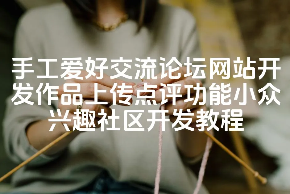 图片[1]_手工爱好交流论坛网站开发作品上传点评功能小众兴趣社区开发教程_欧站速维