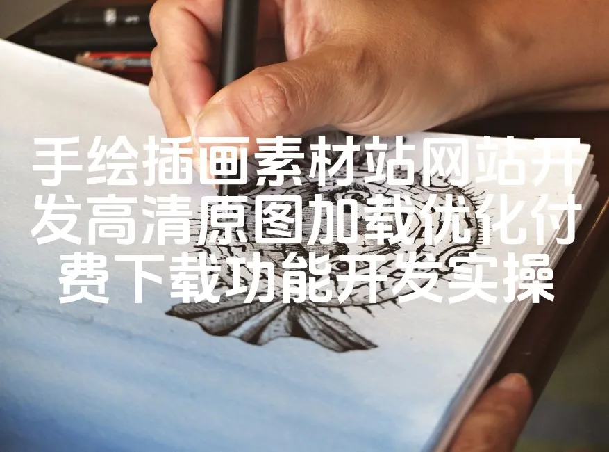 图片[1]_手绘插画素材站网站开发高清原图加载优化付费下载功能开发实操_欧站速维