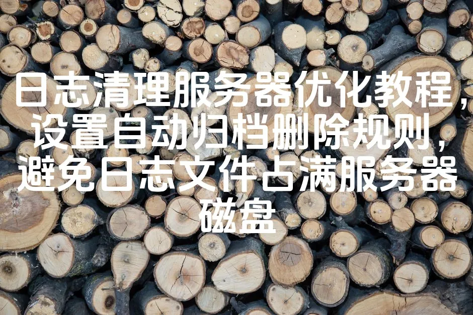 图片[1]_日志清理服务器优化教程，设置自动归档删除规则，避免日志文件占满服务器磁盘_欧站速维