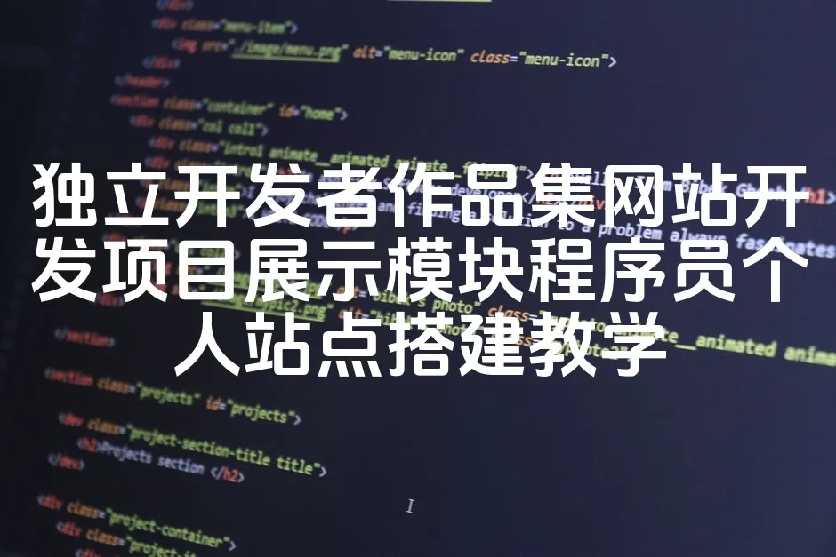 图片[1]_独立开发者作品集网站开发项目展示模块程序员个人站点搭建教学_欧站速维