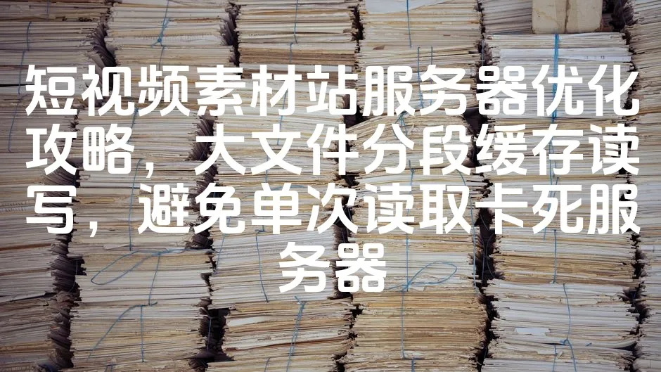 图片[1]_短视频素材站服务器优化攻略，大文件分段缓存读写，避免单次读取卡死服务器_欧站速维