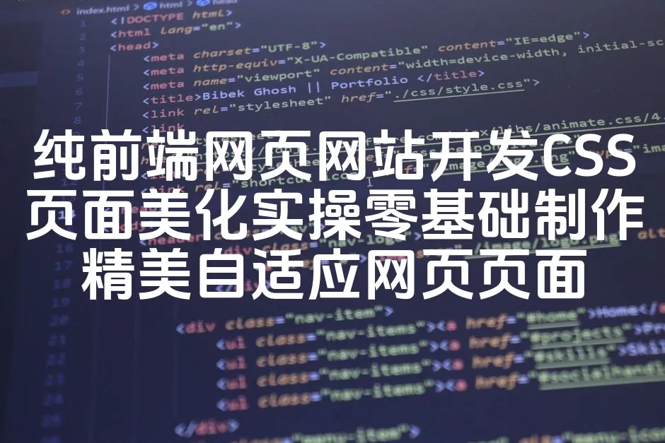 图片[1]_纯前端网页网站开发CSS页面美化实操零基础制作精美自适应网页页面_欧站速维