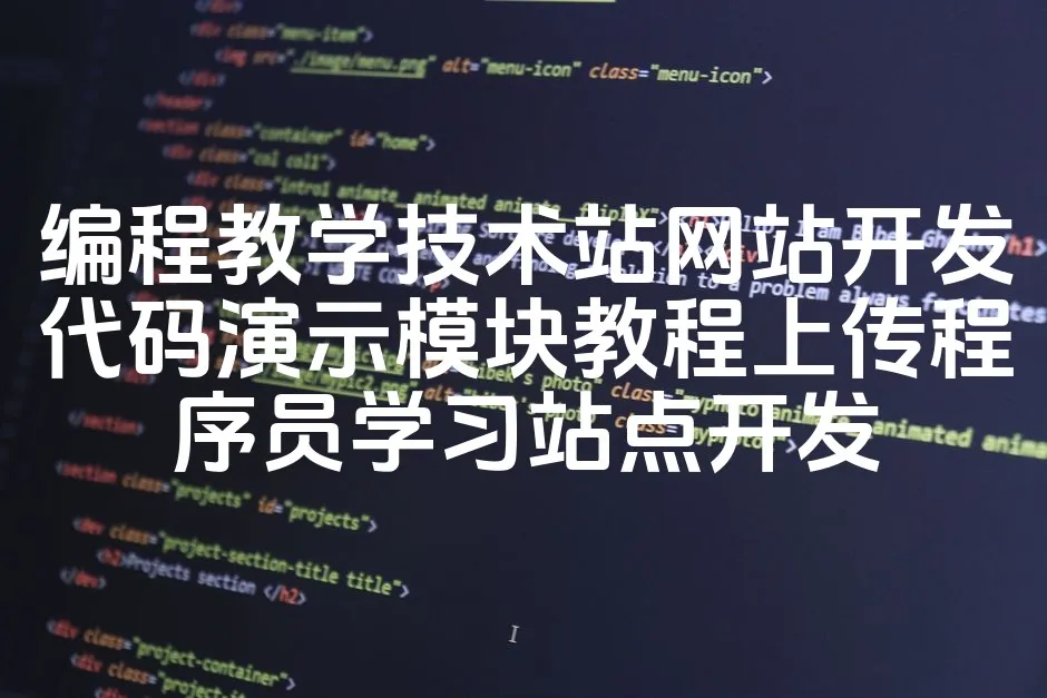 图片[1]_编程教学技术站网站开发代码演示模块教程上传程序员学习站点开发_欧站速维