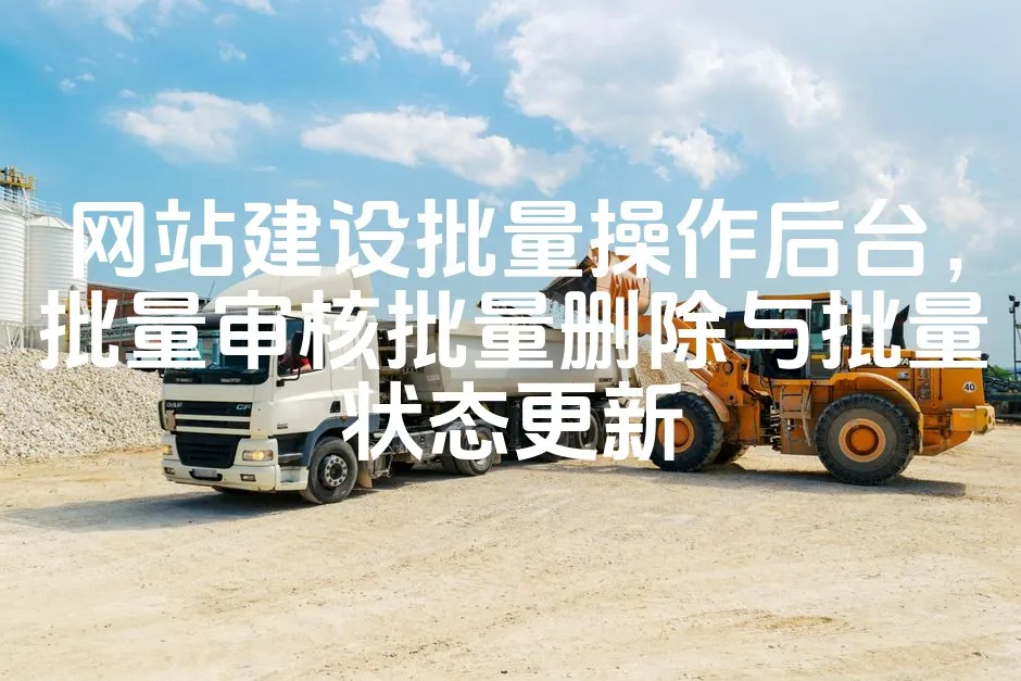 图片[1]_网站建设批量操作后台，批量审核批量删除与批量状态更新_欧站速维