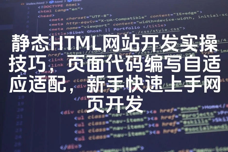 图片[1]_静态HTML网站开发实操技巧，页面代码编写自适应适配，新手快速上手网页开发_欧站速维