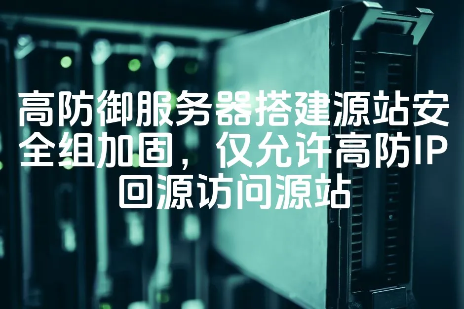 高防御服务器搭建源站安全组加固，仅允许高防IP回源访问源站_欧站速维