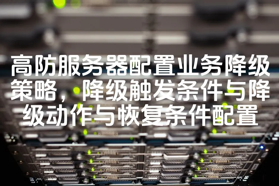 图片[1]_高防服务器配置业务降级策略，降级触发条件与降级动作与恢复条件配置_欧站速维