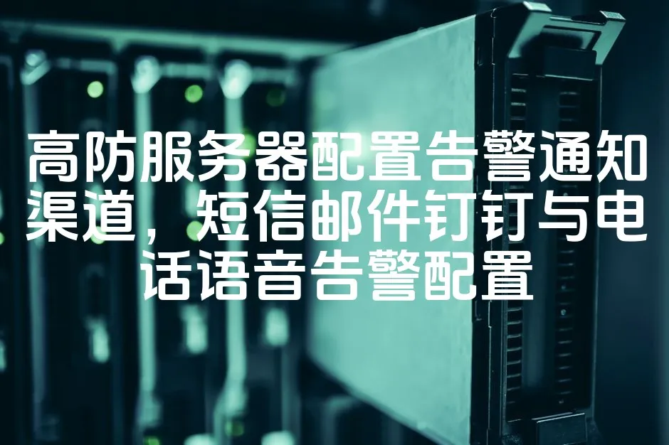 图片[1]_高防服务器配置告警通知渠道，短信邮件钉钉与电话语音告警配置_欧站速维
