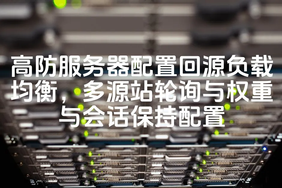 图片[1]_高防服务器配置回源负载均衡，多源站轮询与权重与会话保持配置_欧站速维