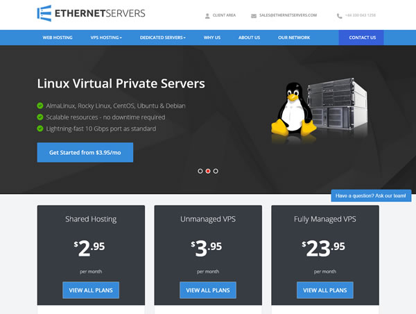 Ethernet Servers多送一倍资源，VPS低至$2.25/月，Tier4机房/10Gbps带宽_欧站速维